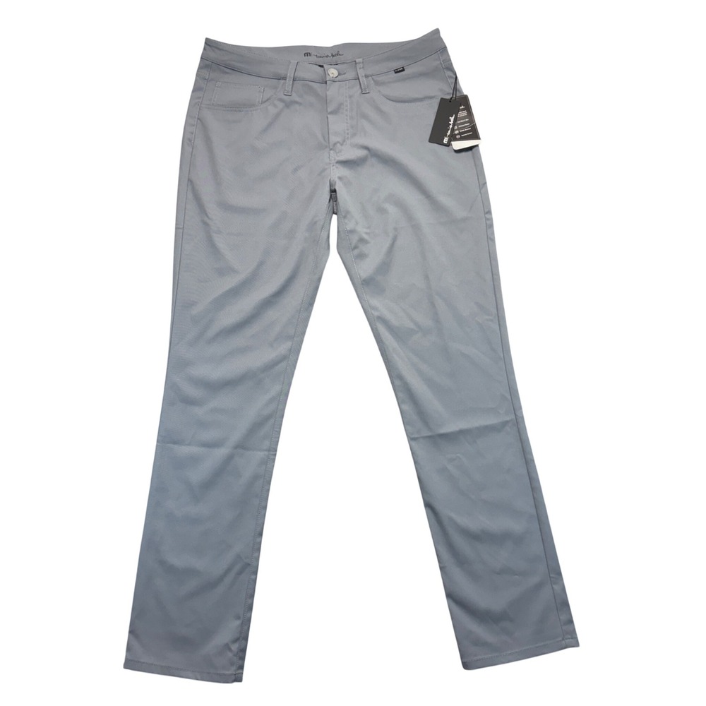 TravisMathew Mens Grey Prestige Lifestyle Performance Stretch Golf Pants 34 NEW